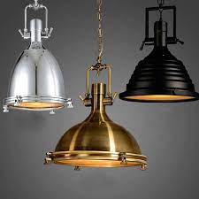 Industrial Lighting Hanglamp Chrome Bronze Black Metal Lampshade Pendant Lights Restaurant Bar Coffee Suspension Luminaire In 2021 Pendant Light Fixtures Vintage Pendant Lighting Industrial Pendant Lights