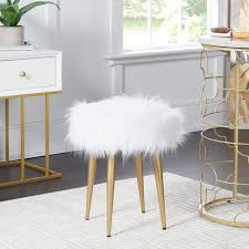 Shop quality faux fur stools to decorate your space with from pottery barn®. Marilyn Round Faux Fur Stool Overstock 27553795