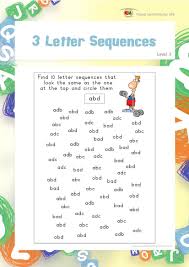3 Letter Sequences Teach In A Box Visual Discrimination Worksheets Relationship Worksheets Lettering