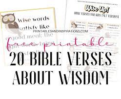 Download your free printable bible verses pdf below! Free Printable Bible Verses For Kids About Wisdom Printables And Inspirations