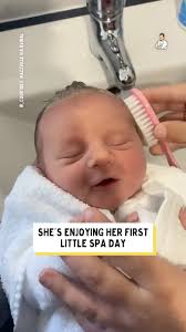 She is really enjoying that hair wash