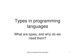 Ships from and sold by amazon.com. Ppt Types In Programming Languages Powerpoint Presentation Free Download Id 2061879