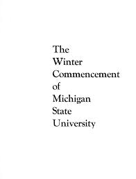 Winter Commencement Michigan State University