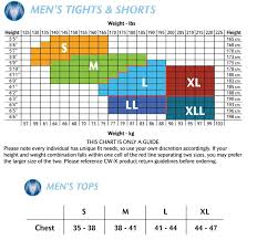 Size Charts For Cw X Baselayers