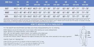 Plus Size Clothing Size Chart Find Your Perfect Fit Plus
