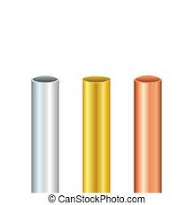 Rigid copper, rigid due to the work hardening of the drawing process, cannot be bent and must use elbow fittings to go around. Copper Pipes Vector Illustration Isolated Different Sizes Of Copper Pipes Canstock