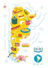 World map with food and drinks. Argentine Food Map Information Is Beautiful Awards