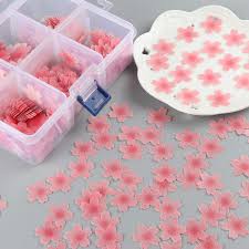 I am a participant in the amazon services llc associates program, an affiliate advertising program designed to provide a means for sites to earn advertising fees by advertising and linking to amazon.com. 70pcs 0 9 Edible Wafer Paper Pink Cherry Blossom Flowers Cupcake Cake Toppers Lollipop Decoration Amazon Com Grocery Gourmet Food