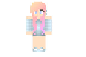 2 Ways To Install Early Sunrise Hair Skin Minecraft Girl Skins Http Niceminecraft Net Tag Girl Girl With Pink Hair Minecraft Girl Skins Minecraft Skins