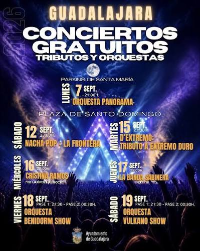 🎶🎤 Guadalajara presenta la programación musical de sus Ferias y Fiestas  2026 con todos los conciertos, grandes orquestas y propuestas para todos  los públicos 📍 El concejal de Festejos, Santiago López Pomeda,