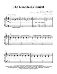 The Lion Sleeps Tonight The Lion Sleeps Tonight Sheet Music Digital Sheet Music
