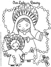 Find thousands of free and printable coloring pages and books on coloringpages.org! Our Lady Of The Rosary Coloring Page Immaculate Heart Coloring Pages