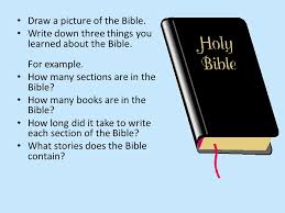 First bibles was in hebrew but some parts of it were in an old language called aramaic. The Bible The Bible Is Divided Into Two Sections The Old Testament The New Testament Ppt Download