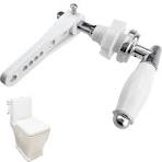 Toilet Cistern Handle EnweiBingshi Toilet Flush Handle Replacement –  Chrome, Long Reach, Adjustable Lever Arm Toilet Handle Replacement