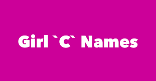 Usa female full name list. Girls Names That Start With C