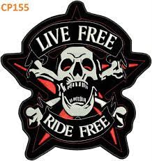 Live Free Ride Free Screaming Skull And Crossbones Patch For Vest Jacket 14 95 Http Www Kcmcwarehouse Com Produc Skull And Crossbones Screaming Skull Skull