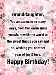 Granddaughters are very adorable additions to your family. Joy Love Happy Birthday Cards For Granddaughter Birthday Greeting Cards By Davia