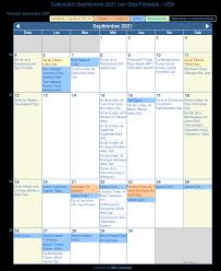 Jan 21, 2021 · calendario del mes de septiembre 2021 que posee días, fechas, conmemoraciones, celebraciones y efemérides, locales, nacionales, mundiales e internacionales Calendario Septiembre 2021 Para Imprimir Estados Unidos