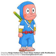 Ninja Hattori Kun From Ninja Hattori With Promarkers Speed Drawing Cute Cartoon Wallpapers Disney Art Drawings Cartoon Wallpaper Hd