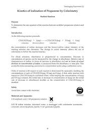 This chemistry video tutorial provides a basic introduction into chemical kinetics. Kinetics Of Iodination Of Propanone By Colorimetry