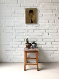 Vintage Hocker Mid Century Schemel Antiker Hocker Etsy Vintage Interior Decorative Tile Wooden Stools