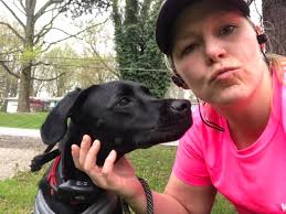 Completed a slow virtual 5k run with puppy