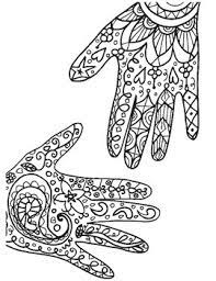10 flowers doodle art coloring. Henna Hands Coloring Pages By Art Is Basic Teachers Pay Teachers
