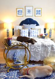 Decorate the nightstand with bright pieces that match your wall's colors. Our Guest Bedroom Reveal Vandi Fair