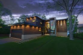 Contemporary Exterior Remodeling Ideas Chic Soffit Lighting