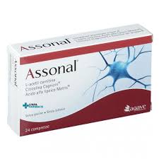 Integratore alimentare a base di acido alfa lipoico a rilascio prolungato. Assonal Integratore Sistema Nervoso 24 Cpr