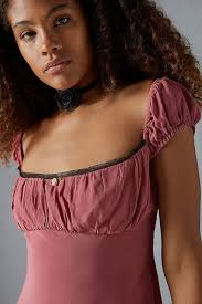 Kimchi Blue Ana Cap Sleeve Mesh Mini Dress