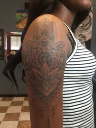 Mandala Hamsa Hand Lotus Flower Arm Tattoo Tattoo Sleeve Designs Hamsa Hand Tattoo Full Sleeve Tattoos
