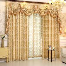 Gold Floral Jacquard Polyester Luxury Damask Curtains For Living Room Living Room Decor Curtains Curtains Living Room Luxurious Bedrooms