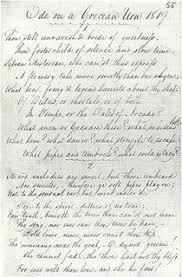 Transcription Of Keats S Ode On A Grecian Urn By His Brother George Writing Poetry Keats Writing