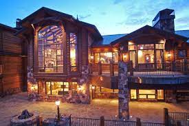 Maybe you would like to learn more about one of these? Large Cabin Home Stone Wood Fire Pit And Lots Of Windows House Styles Park City Pretty House