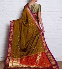 Mehendi Green Pure Silk Paithani Saree Saree Silk Pure Products