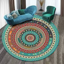 Hebe large cotton rug 4'x6' washable modern handmade flat woven cotton area rugs for living room,kids room,bedroom. Large Round Mandala Rug For Living Room Anti Slip Muslim Rugs Bedroom Headboard Area Computer Chair Mat Home Decor Rug Aliexpress