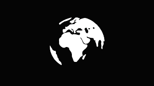 Globe and tech themed background with earth rotating, numbers and tube shape spinning. Black And White Earth Illustration Globe Outline In Black Background World Minimalism Simple Black Earth Illustration Black Backgrounds Globe Illustration