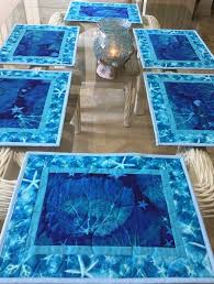 Quilted Placemats Nautical Placements Beach Table Decor Etsy Place Mats Quilted Floral Placemats Placemats
