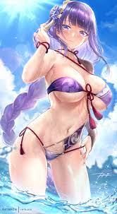 Raiden in purple bikini (reikunn__) [Genshin Impact] – Hentai – Rule34 –  Cartoon Porn – Adult Comics