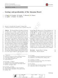 Teka teki silang dan kosa kata. Pdf Geology And Geochemistry Of The Atacama Desert