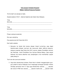 Selamat sejahtera dan salam 1 malaysia. Doc Ucapan Timbalan Pengarah Jocylene Maria Academia Edu