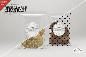 Clear Resealable Bags Mockup Bag Mockup Label Shapes Business Card Mock Up