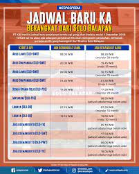 Savesave jadwal kereta api stasiun balapan solo for later. Jadwal Baru Ka Dari Solo Balapan Per 1 Desember 2019
