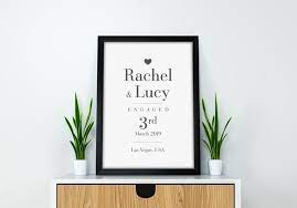 Personalised Engagement Print Personalised Wedding Print Etsy Personalized Wedding Print Engagement Prints Wedding Prints Gift