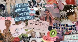 Unique band posters designed and sold by artists. Harry Styles Mac Wallpaper Background Collage Harry Styles Wallpaper Book Wallpaper Wall Collage