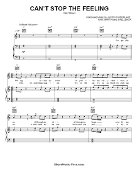 > can't stop the feeling! Can T Stop The Feeling Sheet Music Justin Timberlake Sheetmusic Free Com