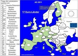 17 Euro Lander In Europa Arbeitsblatt Und Losungsfolie Europa Schule Europa Arbeitsblatter