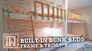 You could build this bunk bed in just a few weekends! Built In Bunk Beds Part 1 Framing Trim Woodworking Builds Youtube