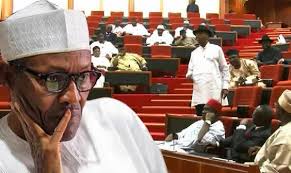Image result for PICTURE OF SENATE PRESIDENT AND PRESIDENT BUHARI